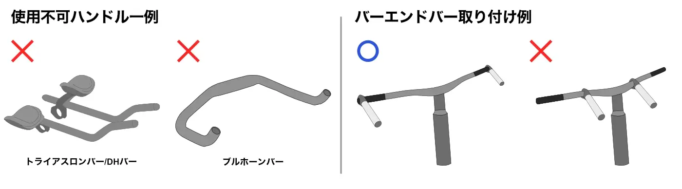 ハンドルの注意